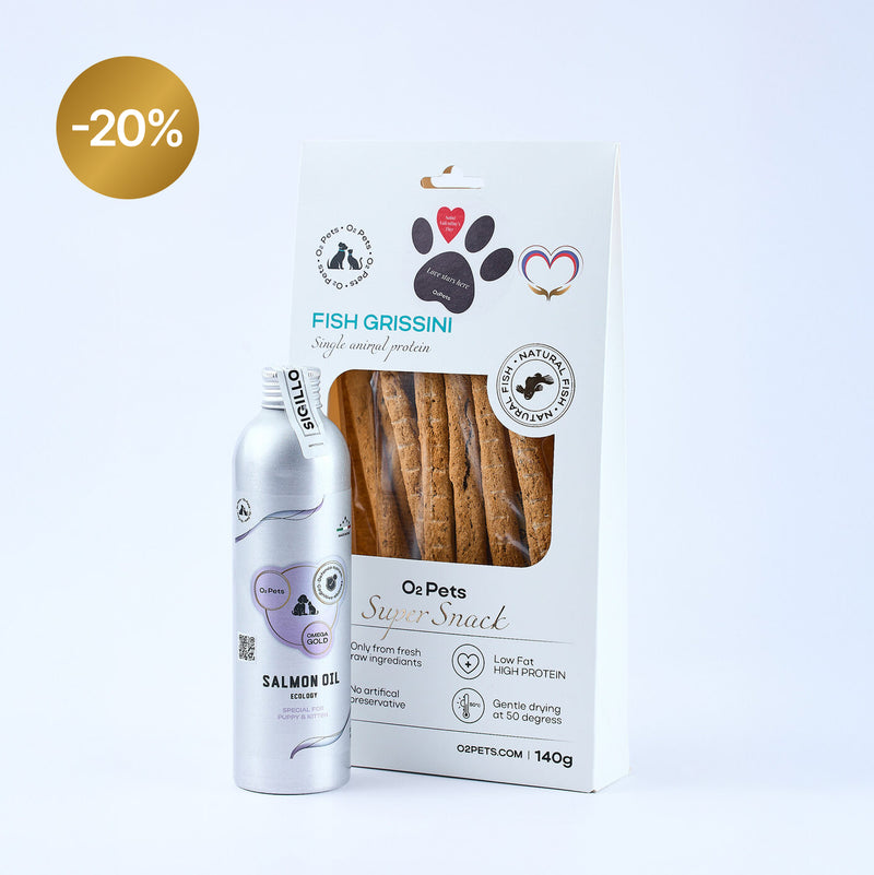 Omega-3 Puppy & Kitten Bundle: Natural Supplement + Fish Grissini Treats