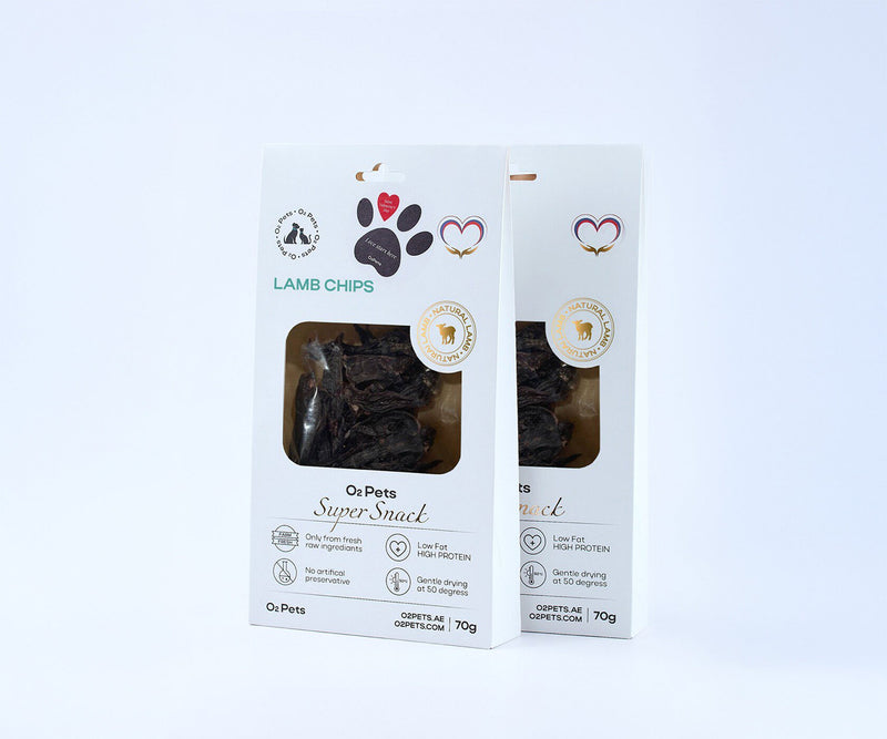 O2 Pets Snack Lamb hearts 70g x2