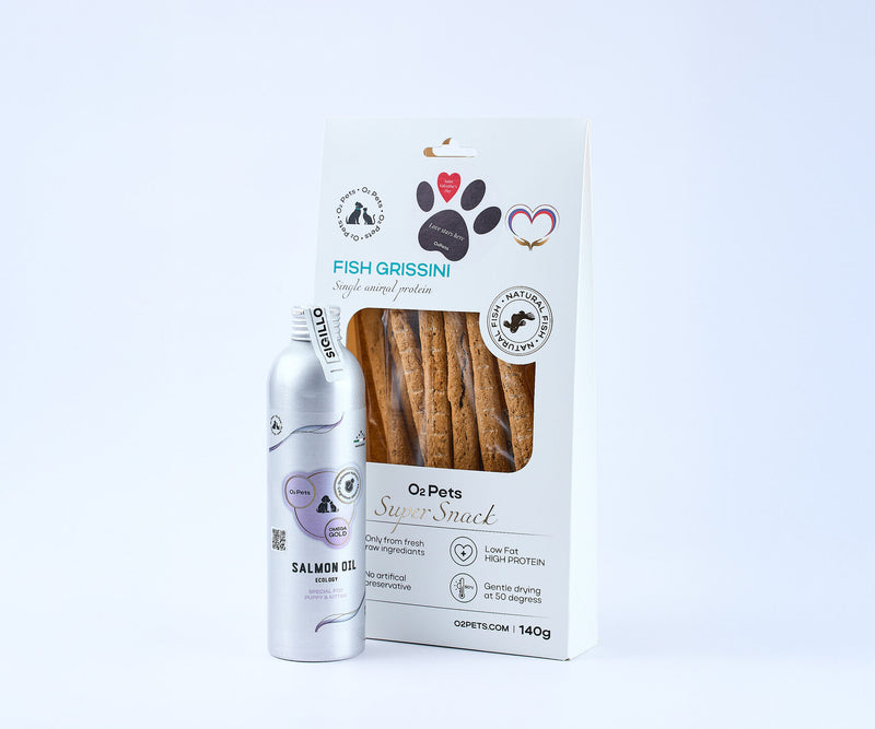 O2 Oil for Puppy & Kitten + Snack Fish Grissini